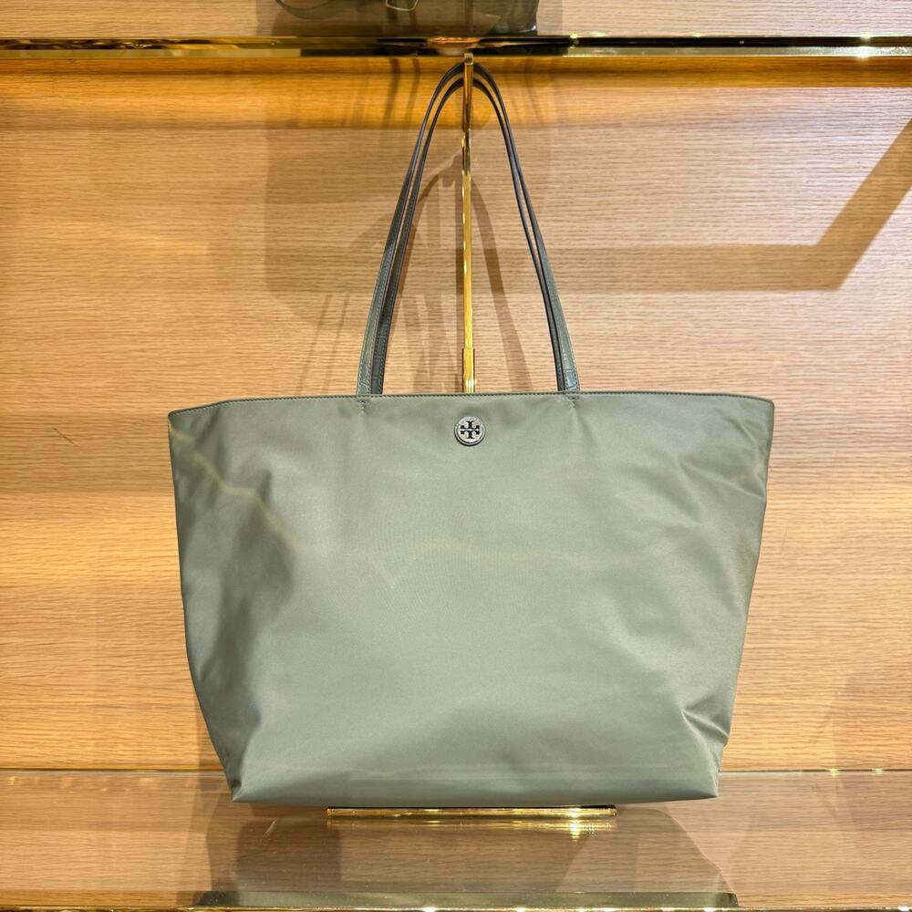 Tory Burch Nylon Mixed Materials Tote 180310 Secret Garden $300